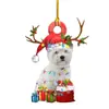 Perro Navideño Transfronterizo Colgante Navideño Acrílico Adornos Navideños Decoración del Hogar Juego de Colgantes para Árbol de Navidad