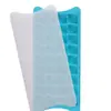 Molde para cubitos de hielo, refrigerador doméstico, caja de hielo, cubito de hielo de silicona, prensa de grado alimenticio, cubito de hielo, descongelación con un solo clic