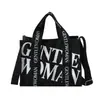 Bolsa de Lona Feminina, Grande Capacidade, Estilo Ins Coreano Preguiçoso, Bolsa Tote Artística para o Dia a Dia, Bolsa de Mão Leve para Mulheres