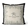Funda de Almohada Floral de Lujo Ligero Estilo Francés para Sofá y Cabecero de Cama del Hogar, Cojín Blanco y Negro, Venta al por Mayor de Cojines para Sofá de Sala de Estar