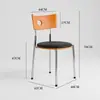 Silla de comedor estilo vintage para uso doméstico, minimalista, lujo ligero, sensación de alta gama, silla con respaldo de madera maciza, estilo francés Bauhaus, silla retro duradera
