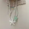 2026 Nuevo Estilo de Resort Costero Linda Estrella de Mar Collar de 2 Piezas Chica Picante Cadena Doble para Clavícula 2026 Nueva Cadena para el Cuello