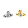Bola de soldadura de acero inoxidable diamante 1.2*6/8mm dientes internos labio uña oreja uña perforación joyería punk perforación joyería