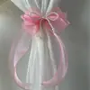 Amarrador de Cortina de Gaze de Três Camadas com Laço de Pérola Estilo Fada Decoração de Cortina de Gaze com Acabamento Dourado Estilo Princesa Quarto Sala de Estar Janela