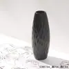 Vaso Minimalista Nórdico Criativo de Cerâmica Preta para Flores Secas Decoração de Arranjo de Flores para Mesa de Casa Sala de Estar Recipiente Hidropônico para Flores