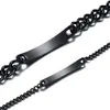 Pulsera de Acero Inoxidable para Pareja Hot Mining Transfronteriza Pulsera Curva Grabada en Ins Pulsera Distintiva Cadena Hip-hop DIY para Hombre en stock