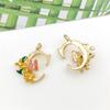 Accesorios de joyería DIY, colgante pequeño de aleación con gotas de aceite, accesorios para colgantes de pulsera, floricultura, letras en inglés, lista 1