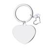 Nuevo Llavero Transfronterizo de Diseño de Corazón de Durazno en Blanco de Acero Inoxidable, Gadgets Creativos, Llavero DIY, Letrero en Blanco