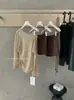 Y.JIA Conjunto de Moda Otoñal de Top Holgado sin Hombros + Camiseta sin Mangas de Cuello Halter + Falda 8081 con Cordón en la Cintura