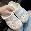 Aleación de Cristal Iridiscente de Alta Calidad Cadena de Perlas de Alta Gama Accesorio para Zueco Flor para Zapato Hebilla Decorativa Accesorio Hebilla para Zapato