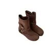 Botines de Plataforma Retro para Mujer 2026 Otoño Invierno Nuevos Punta Redonda Botas Martin Suela Suave Adelgazantes Uso Bidireccional Botas de Mezclilla Plegables
