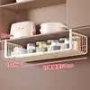 Prateleira de armazenamento de cozinha sob o armário para temperos, óleo, sal, molho e vinagre, prateleira de armazenamento multifuncional suspensa de grande capacidade