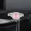 Anillo Versátil de Zirconia Exquisito y Sencillo Estilo Europeo y Americano Transfronterizo, Anillo Apilable de Diseño Totalmente de Zirconia de Lujo Ligero R3408C