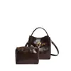 Bolso de Cubo Retro Simple Versátil de Gamuza 2026 Nueva Moda Tendencia Otoño e Invierno Bolso de Hombro Cruzado para Mujer