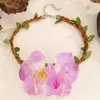Nz3376 Collar Transfronterizo Europeo y Americano de Ratán Primavera y Verano Nuevo Flor Artificial Joyería para Mujer Accesorios para Fotos Artísticas Joyería para Mujer