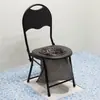 Cadeira de Banheiro de Aço Inoxidável Qianshunjia para Idosos e Gestantes Dobrável Cadeira de Banheiro Móvel Atacado de Fábrica