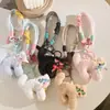 Gafas de Sol de Corazón Lindas y Divertidas Colgante de Gato Blanco Funda para Teléfono Móvil Lanyard Bolso Corto Llavero Cadena para Colgar Universal
