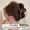 Presilha de cabelo marrom estilo francês para mulheres, moderna e versátil, com toque de luxo, presilha de tubarão, novo modelo 2026, acessório de cabelo tipo garra Maillard