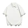 Camisa Polo Masculina de Manga Curta Verão Nova Bordada Marca da Moda Masculina Casual Solta de Alta Qualidade Tops Masculinos