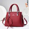 Bolso Cruzado de Hombro Único para Mujer de Color Sólido Nuevo Gran Capacidad Elegante Versátil para el Trabajo de Mano Cuadrado