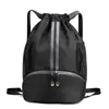 Bolsa de basquete, bolsa de natação, bolsa de armazenamento de maiô com separação úmida e seca, mochila esportiva, mochila com cordão para treino e fitness
