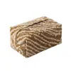 Caja de pañuelos de tela de cuatro hojas estilo Ins retro para mesa de centro de sala de estar en casa, caja de pañuelos extraíble de jacquard, caja de pañuelos para decoración de coche
