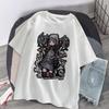 Playera de Manga Corta Oscura Super Popular Ins Transfronteriza para Mujer Estilo Xia Harajuku Bf Holgada Estilo Coreano Moderna Versátil Top de Media Manga