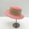 Sombrero de Paja Plano con Protección Solar Estilo Francés para Mujer, Elegante Sombrero de Verano de Ala Plana Estilo Hepburn para Salidas a la Playa y Vacaciones