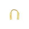 Plata de Ley S925 Tubo Fijo en Forma de U DIY Pulsera Hecha a Mano Collar Botón de Acabado con Cuentas Enhebrado Accesorios de Joyería Venta al por Mayor