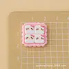 Accesorios de Resina DIY Pegamento de Crema Pasador de Pelo de Dibujos Animados Hebilla de Zapato Decoración de Joyería Gato Lindo Rosa y Blanco Comida y Juguetes