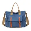 Bolso tote cruzado de tela nuevo para mujer, gran capacidad, equipaje, mochila escolar, mochila casual de viaje, estilo europeo, bolso de hombro retro