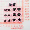 Accesorios Redondos de Resina para Manualidades para Tocados, Gafas, Fundas de Teléfono, Piezas de Resina en Forma de Corazón, Pegamento de Crema y Materiales para Zapatos Crocs