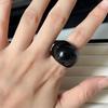 Anillo de Resina Transparente Vintage para Mujer Nicho Personalizado Versátil Moda Anillo de Dedo Sentido de Alta Gama Moderno Simple Anillo de Moda