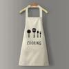 Delantal de Cocina con Dibujos de Cuchillo y Tenedor para Uso Doméstico, Impermeable, Resistente al Aceite y a las Manchas, Nuevo Modelo de Moda para Adultos, Unisex, Venta al por Mayor