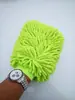 Luvas de limpeza de carros em chenille de dupla face, cuidadosamente selecionadas, em veludo coral, com estampa de pata de urso, para venda por atacado.