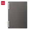 Cubierta de Cuaderno de Hojas Sueltas Journal Deli HA5-10/HA5-10/ HA4-10 con Carcasa de PP Abrible