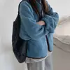 Abrigo de borrego sintético de moda, corte holgado; nueva chaqueta casual de algodón con forro polar para otoño/invierno