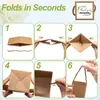 Caja de Embalaje de Papel Kraft Transfronterizo para Suculentas, Caja Cuadrada Mini Espesada Portátil para Plantas en Maceta para Bodas y Fiestas DIY