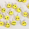 Pompones de Abejita de Alta Elasticidad Accesorios para Ropa Mini DIY Pompones de Abeja Amarilla Accesorios DIY Pompones de Poliéster de Alta Elasticidad