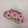 Bolsas de Noche con Incrustaciones de Diamantes Transfronterizas Listas para Enviar, Bolsos de Diamantes de Estuche Duro Metálico Hueco, Vestidos de Banquete de Comercio Exterior
