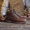 Botas de couro masculinas transfronteiriças Botas Martin Botas masculinas plus size Zíper Botas curtas Sapatos masculinos Outono e inverno Sapatos de cano alto Botas de trabalho do deserto