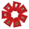 Fornecimento Direto Transfronteiriço Grande Saco Vermelho de Veludo de Natal Saco para Embalagem de Presente de Joias Saco de Presente para Doces de Maçã do Papai Noel