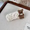 Osito de Mantequilla Lindo Pasador para el Cabello de Mujer Dibujos Animados de Felpa para Flequillo Lateral Pasador Ins Nicho Todo-partido Tocado Accesorios para el Cabello