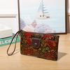 Nova [quente] Bolsa de mão retrô com flores para senhoras carteira longa porta-moedas atacado transfronteiriço a primeira geração de cabelo