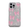 Estilo Celebridad de Internet Lazo Suave con Brillo Funda para iPhone 12 iPhone 15 Pro Max Cubierta Protectora Anticaídas