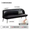 Alquiler apartamento sofá de cuero moderno minimalista sofá largo asiento doble o triple estilo italiano minimalista sofá para apartamento pequeño