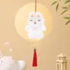 Festival de Mediados de Otoño Peluche Conejo de Jade Colgante con Borla Nuevo Estilo Chino Nicho Lindo Muñeco Colgante para Bolso Festival de Mediados de Otoño Colgante con Borla Festivo