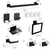 Rack de Armazenamento de Banheiro Popular Transfronteiriço em Aço Inoxidável Conjunto de Cinco Peças Suporte para Toalhas e Papel Higiênico Gancho Conjunto de Racks de Armazenamento Quadrados
