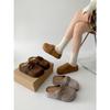 Estilo Reina Retro Zapatos Birkenstock de Suela Gruesa para Mujer 2025 Nuevo Otoño Antideslizantes Elevadores Suela Blanda Zapatillas con Puntera
