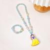 Collar infantil emisor de luz para niña, princesa Elsa Frozen, niños, lindo oso adorno pulsera traje